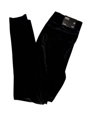 INC International Concepts Velvet Deep Black Leggings